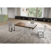 Tavolo allungabile 160/420x90 cm Niket telaio Bianche - Noce