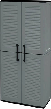 ARMADIO ALTO IN POLIPROPILENE CON 2 ANTE E 3 RIPIANI  68 X 37 X H163 CM