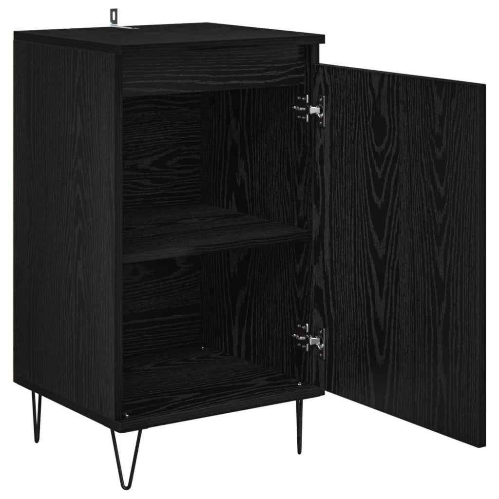 Credenza | Madia | Buffet da pranzo | Armadio da pranzo Rovere Nero 40 x 35 x 70 cm Legno multistrato