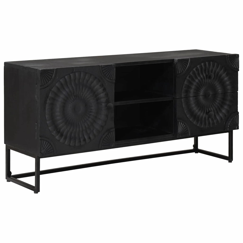 Mobile TV con cassetto con lo scaffale Nero 105 x 30 x 54 cm