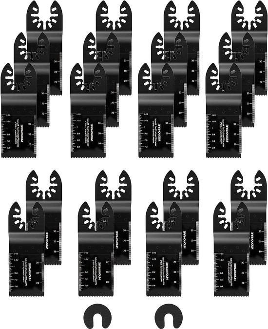 20 lame oscillanti multitool in legno plastica - rilascio rapido lame da sega universali - compatibili con Multimaster Craftsman Poter Cable Rockwell Bosch Ryobi Chicago Worksite.