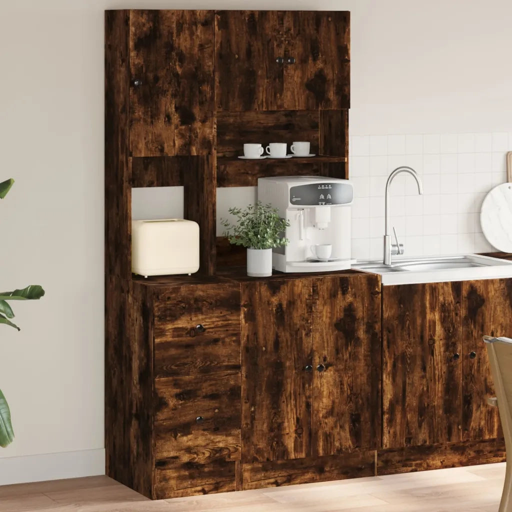 Mobile da Cucina Rovere Fumo 95x50x180 cm Legno Multistrato 3276536