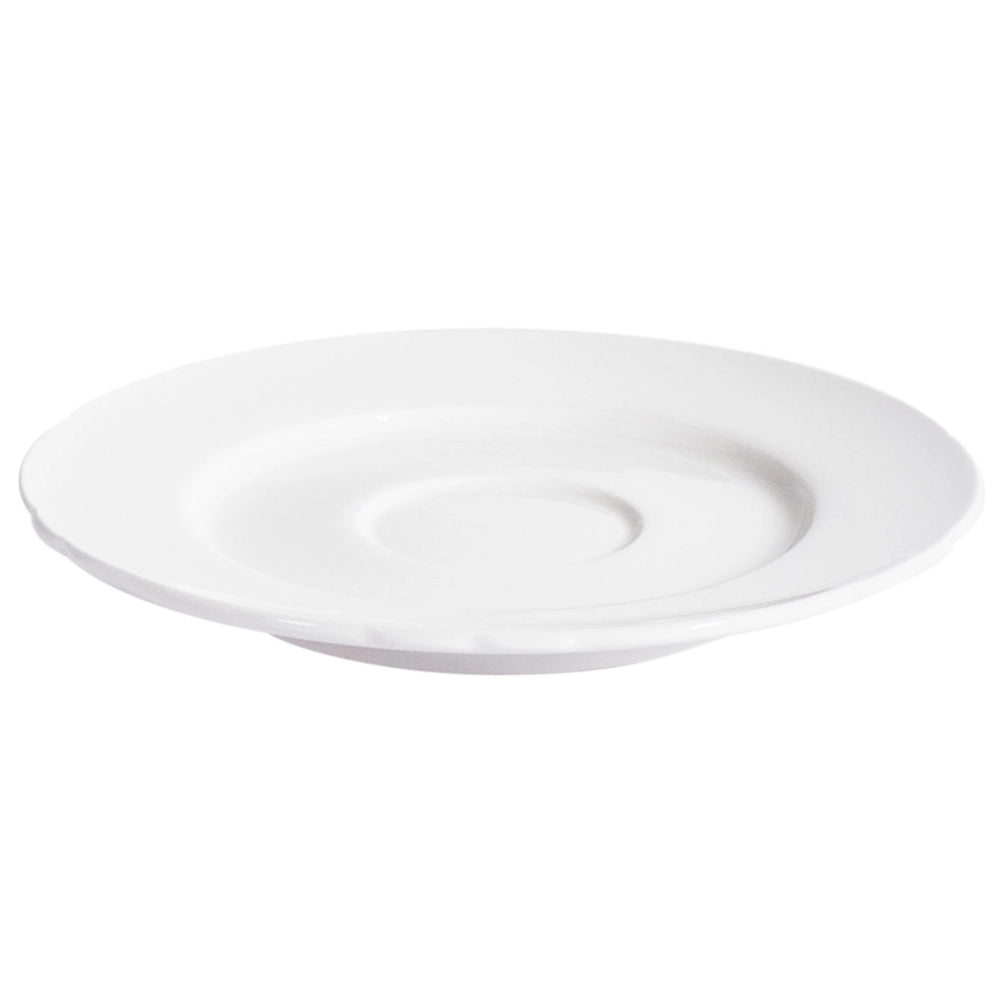 Set di 4 tazze con piattini per tè e caffè in porcellana con finitura lucida bianco Cucina Sala da pranzo