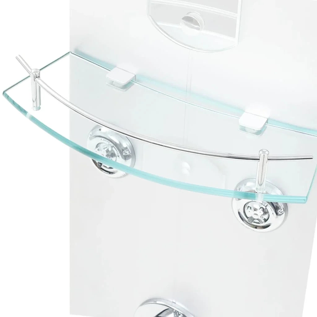Pannello doccia soffione doccia rubinetto plastica acciaio inox 120 cm 02_0003428