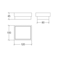 Lineabeta - Vaschetta portasapone Skuara in ceramica bianco L.12cm