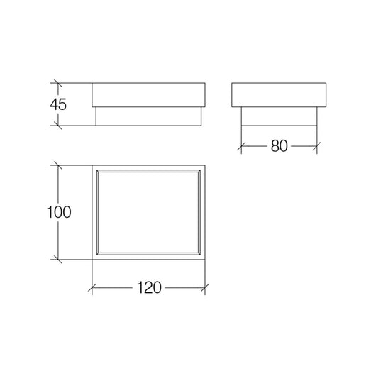 Lineabeta - Vaschetta portasapone Skuara in ceramica bianco L.12cm