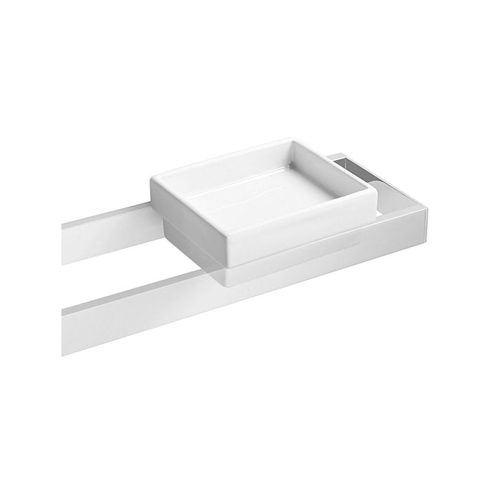 Lineabeta - Vaschetta portasapone Skuara in ceramica bianco L.12cm