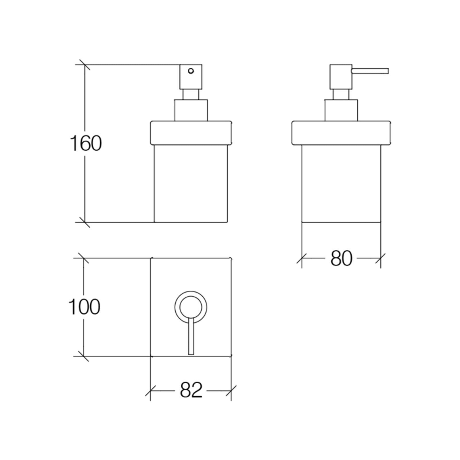 Lineabeta - Dispenser sapone Skuara con contenitore in ceramica bianco 300 ml