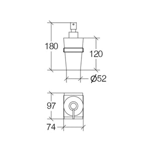 Lineabeta - Dispenser sapone Skuara in acciaio lucido 300 ml