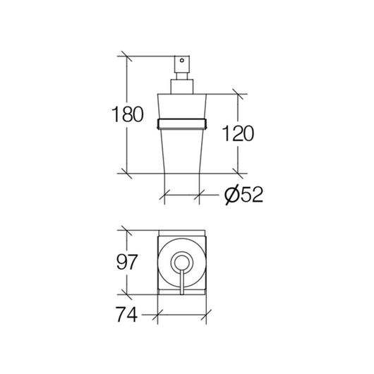 Lineabeta - Dispenser sapone Skuara in acciaio lucido 300 ml