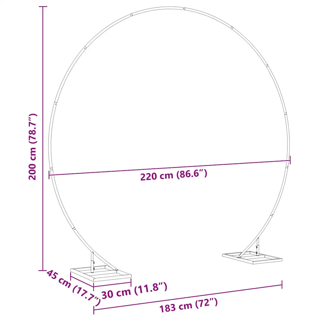 Arco Nuziale Oro 220 x 45 x 200 cm Acciaio 42023030