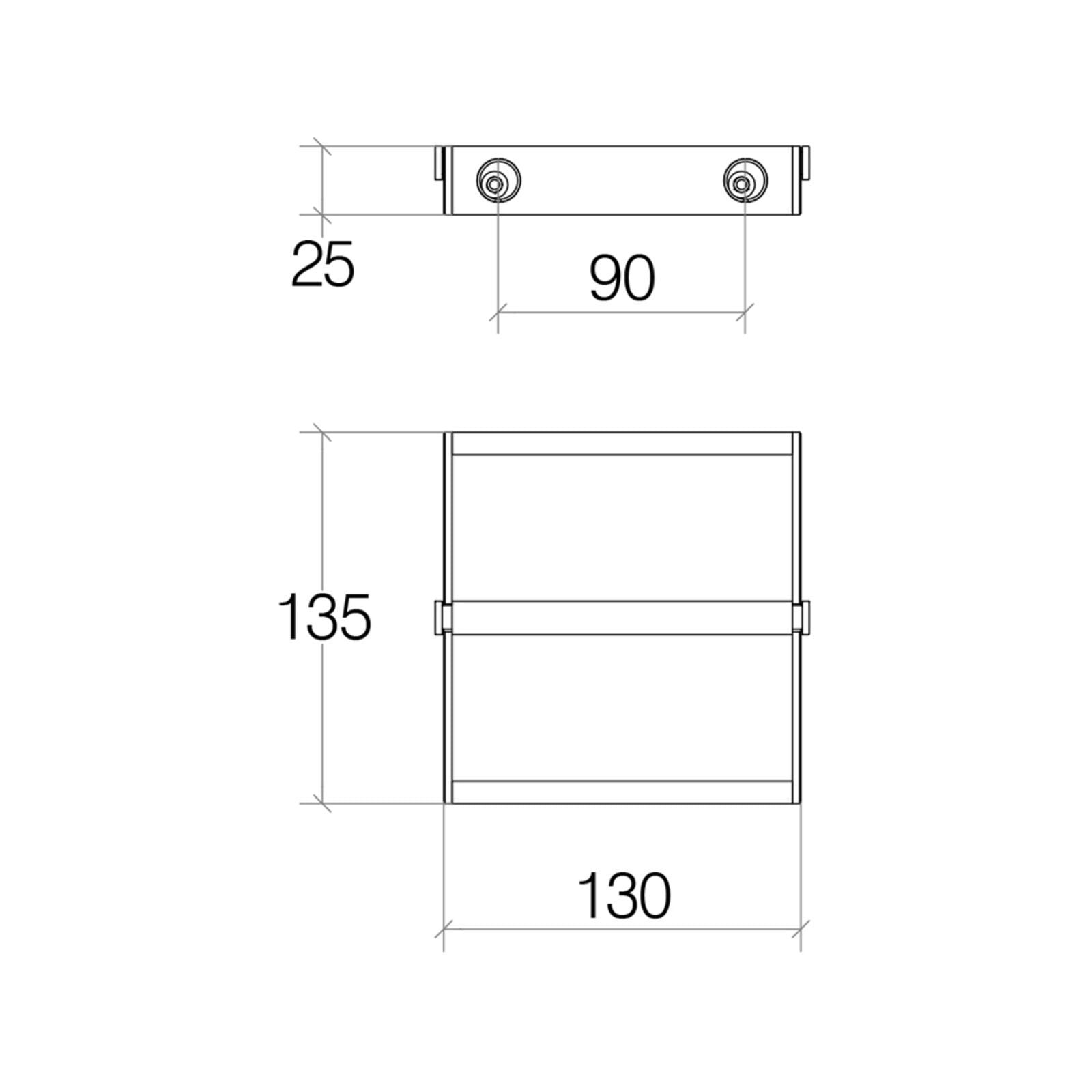 Lineabeta - Portarotolo Skuara in ottone cromato