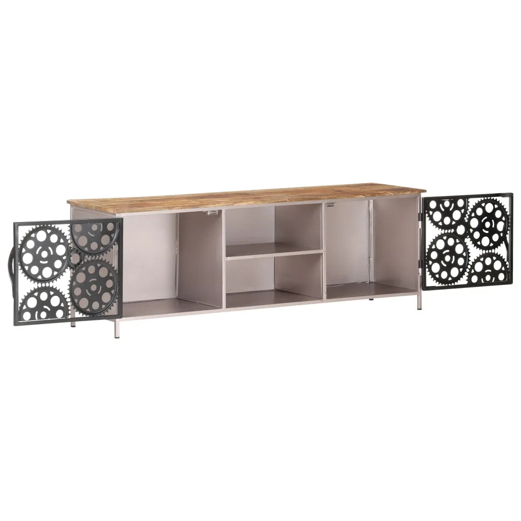 Mobile Porta TV-Mobile per TV-Credenza TV 120x30x40 cm in Legno di Mango Grezzo 261295