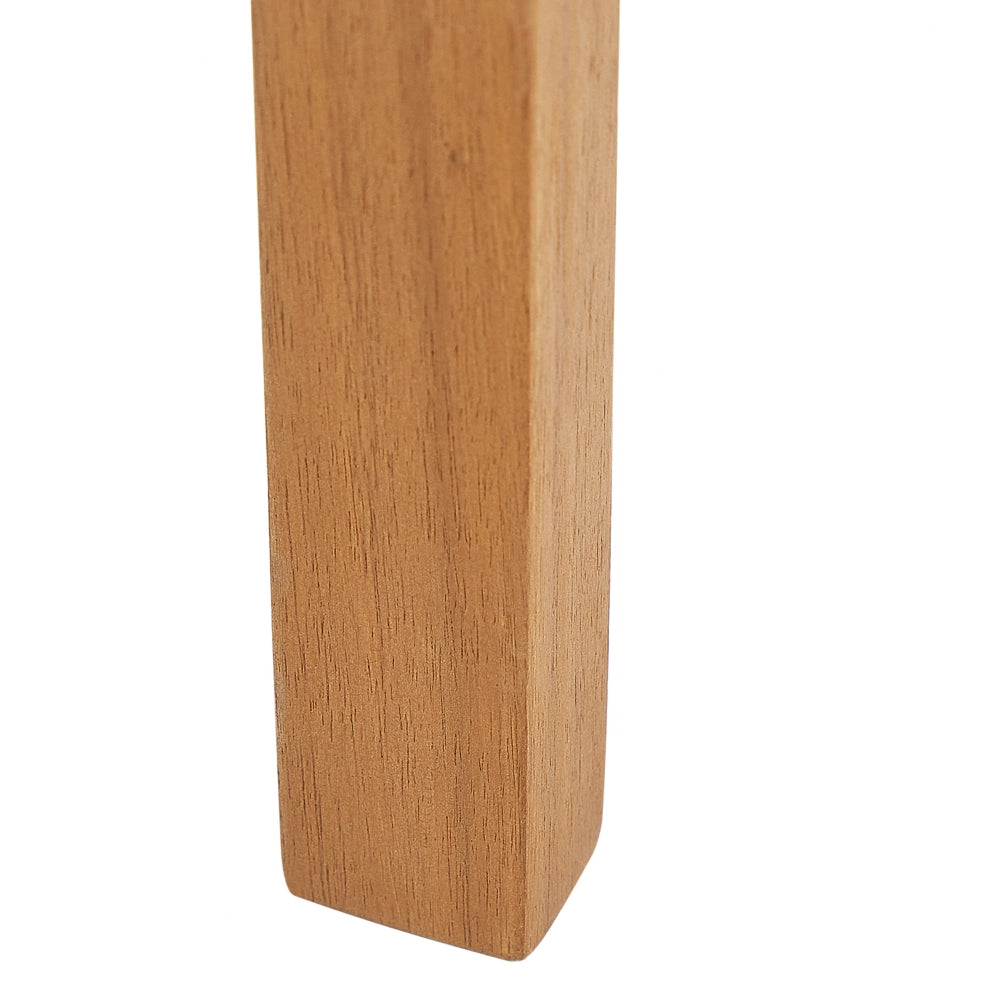 Set di 2 sedie da giardino in legno di acacia chiaro da esterno con braccioli in stile rustico