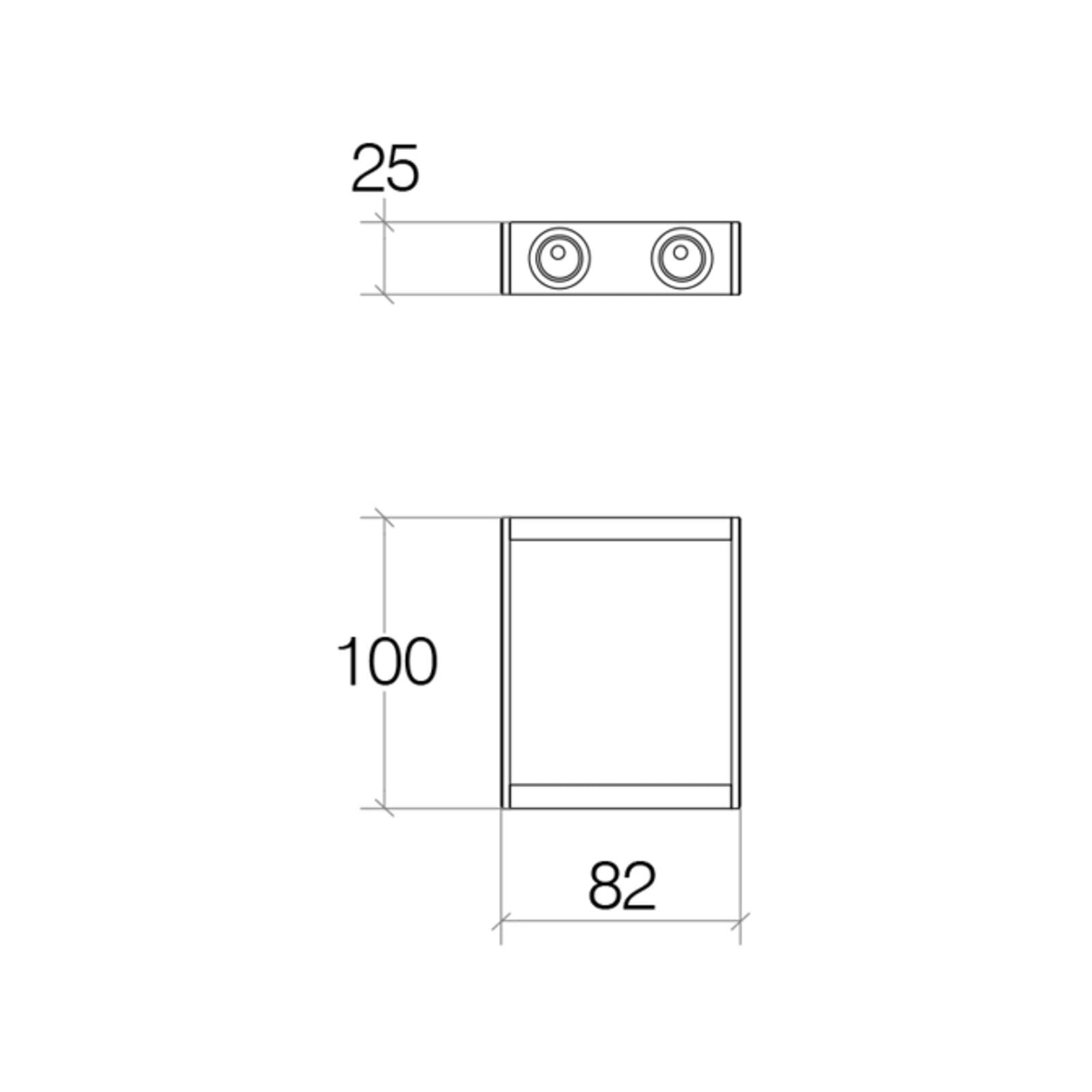Lineabeta - Supporto Skuara in ottone cromato L.8,2 cm