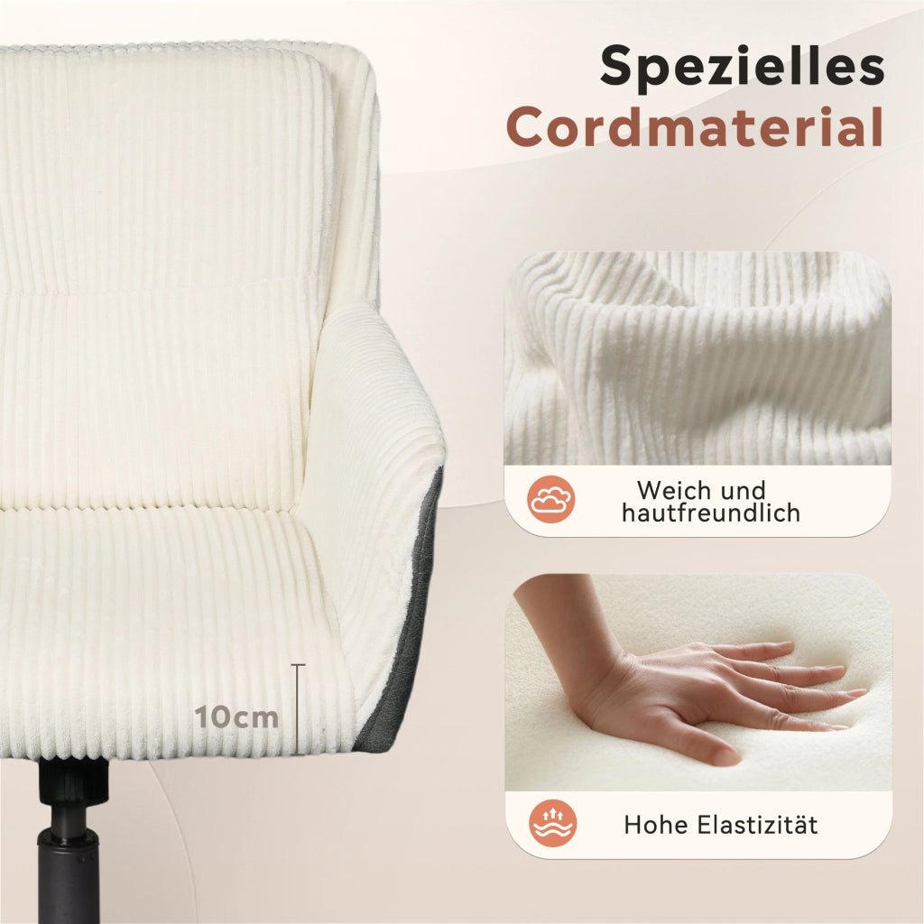 Sedia da ufficio ergonomica reclinabile ¨C zephmum ¨C beige 105¡ã 360¡ã 180kg