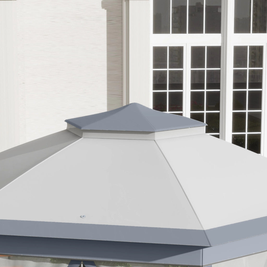 Gazebo Faltpavillon ¨C zephmum ¨C Grigio+Bianco 4x4m