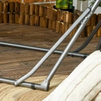 Supporto con Amaca Autoportante Pieghevole in Cotone e Acciaio, 270x100x94cm