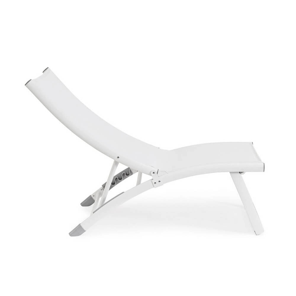 Set di 2 Poltrone Lounge Reclinabili da Esterno in Alluminio e Textilene - TERRA