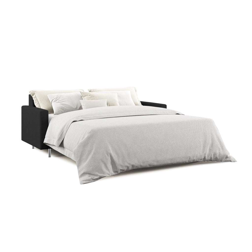 Megan Divano letto matrimoniale in microfibra smacchiabile T11 188 cm (mat. 140x197) nero