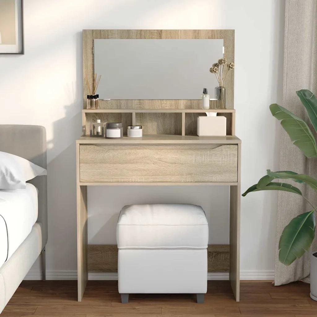 Tavoli da Trucco per Camera da Letto con cassetto Rovere Sonoma