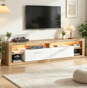 Mobile TV 180 cm con LED controllabili tramite app, 2 cassetti e 4 vani
