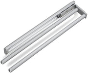 Asciugamani da bagno in alluminio a 2 bracci EV1 anodizzato (450 - 730 mm, estensibile, rotativo) Asciugamani da bagno telescopici adatti per la cucina o la stanza da bagno