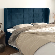 Testiera ad Orecchio Blu Scuro 163x23x118/128 cm in Velluto 3118014