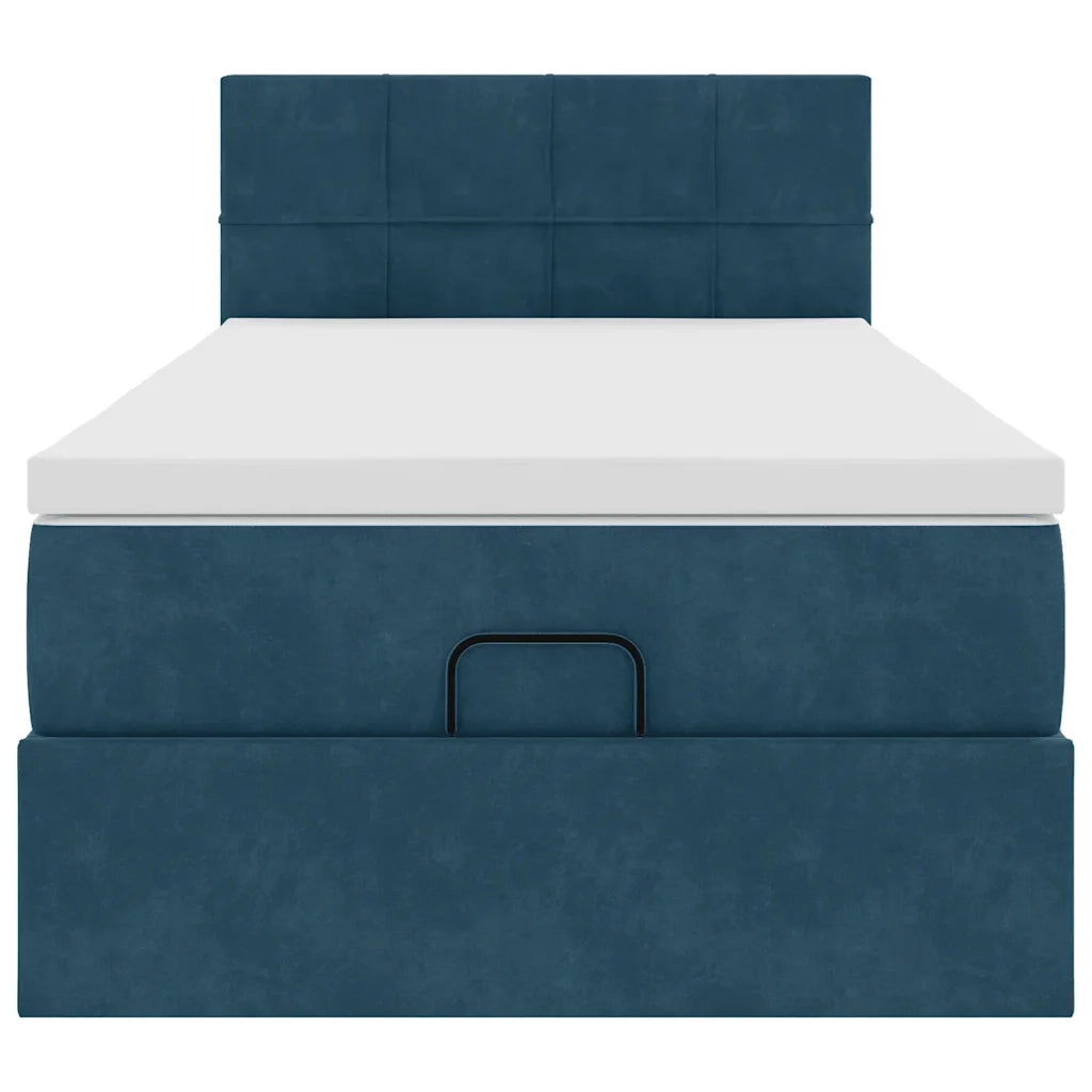 Struttura Letto Pouf con Materasso 100x200 cm Velluto 3311757