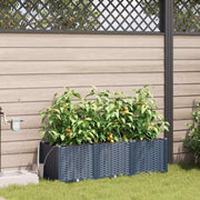Vaso da giardino 3 pcs Grigio 120 x 40 x 37,5 cm Plastica 42002869