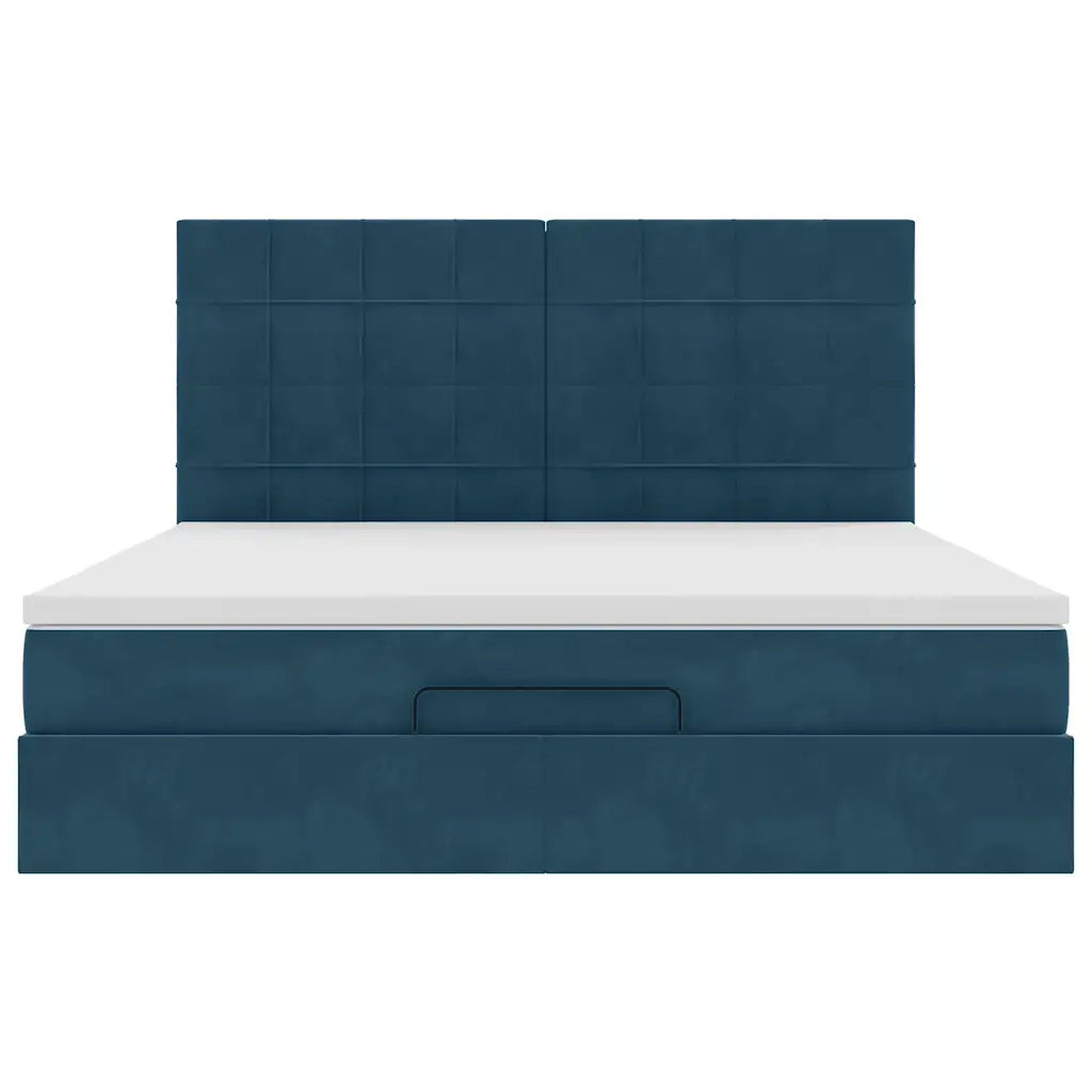 Struttura Letto Pouf con Materassi 180x200 cm Velluto 3313491
