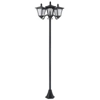Lampada da Giardino Solare 3 LED Lampada da Terra Esterno Classico IP44, 51.5x47x182.5cm