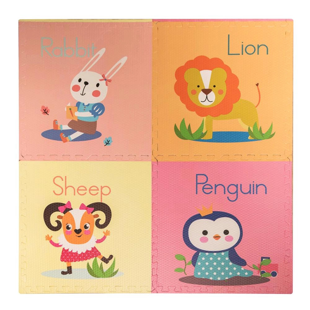 Tappeto Tappetino Mattonella Puzzle Morbido PINGUINO 60x60x1 cm Per Bambini 4 pz
