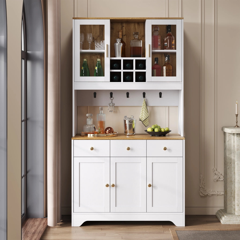 Mobile Alto e Credenza ¨C Xylo ¨C Bianco, Legno, 94.5x30x175.5 cm