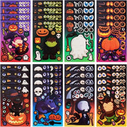 Gioco di Halloween Party Stickers - 32 Fogli - 8 Diversi Disegni - Favola per Bambini