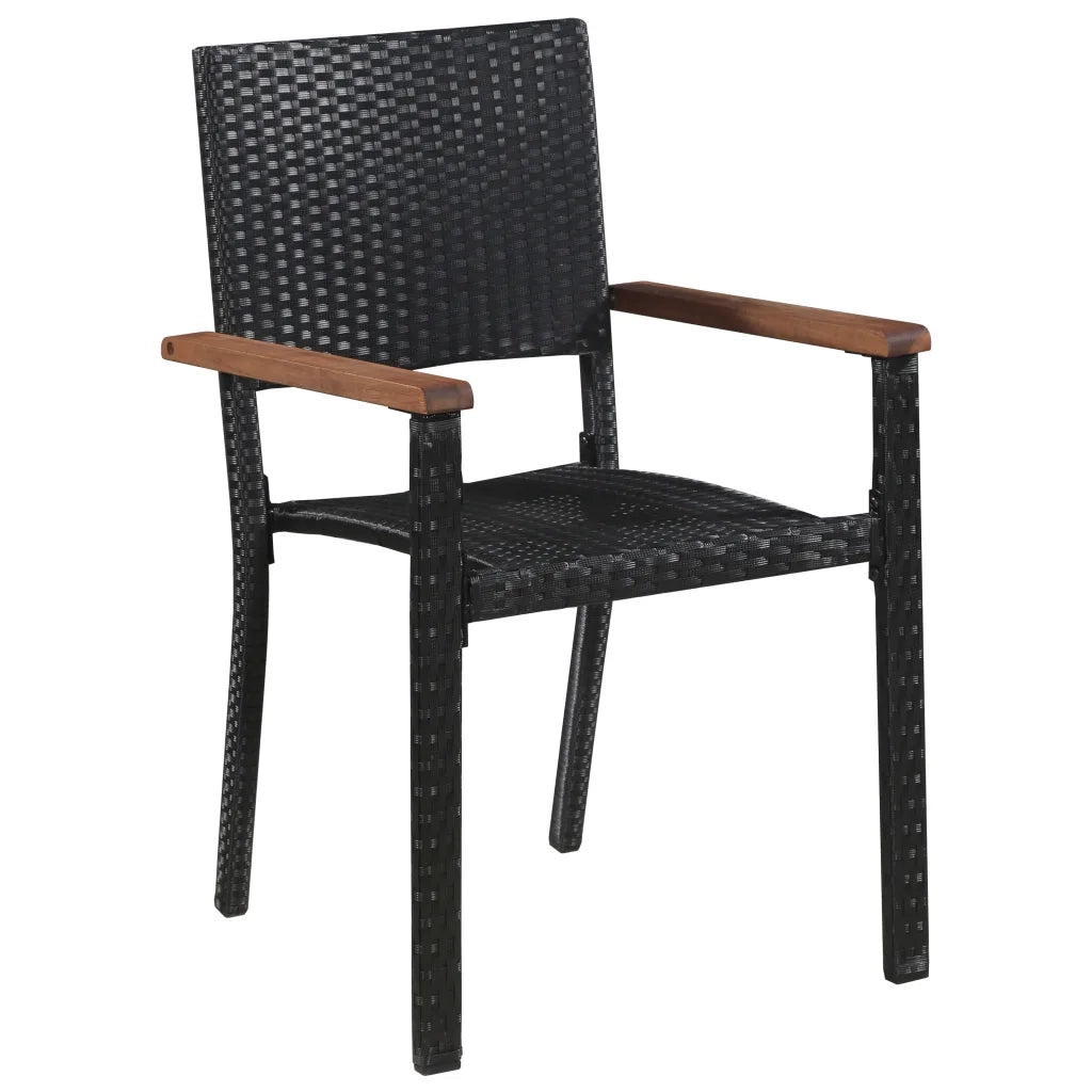 Set Mobili da Pranzo per Giardino 3 pz Nero cod mxl 35633