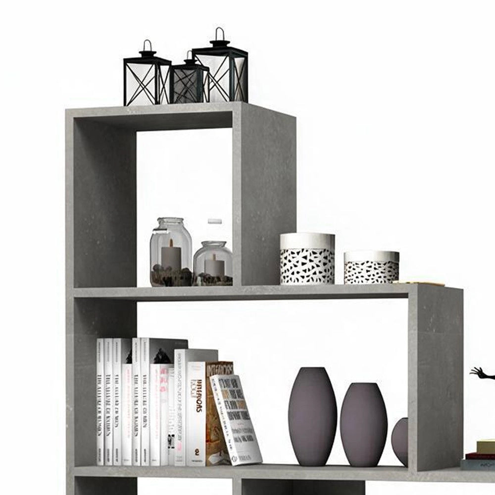 Libreria a scala Alis 145x145 cm. colore beton