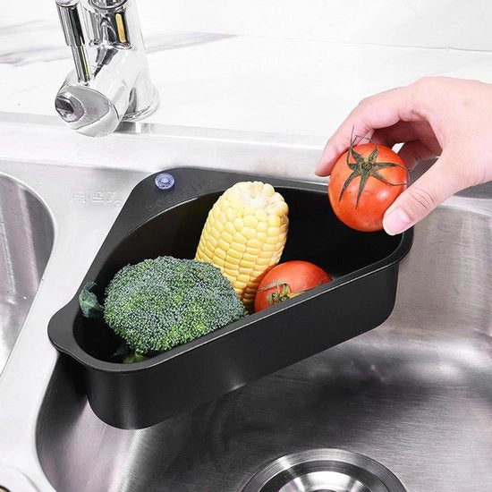 Piastra di scarico Vasca da bagno Set di griglia e contenitore Sostegno per spugne Supporto per aspirapolvere Triangolare Sostegno per saponi Contenitore per residui di detersivo