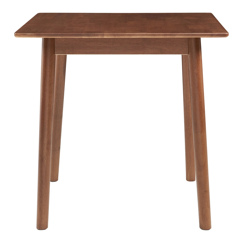 Tavolo da Pranzo Klijori Tavolo da Cucina in Legno di Hevea 75x75 cm Effetto Noce [en.casa]