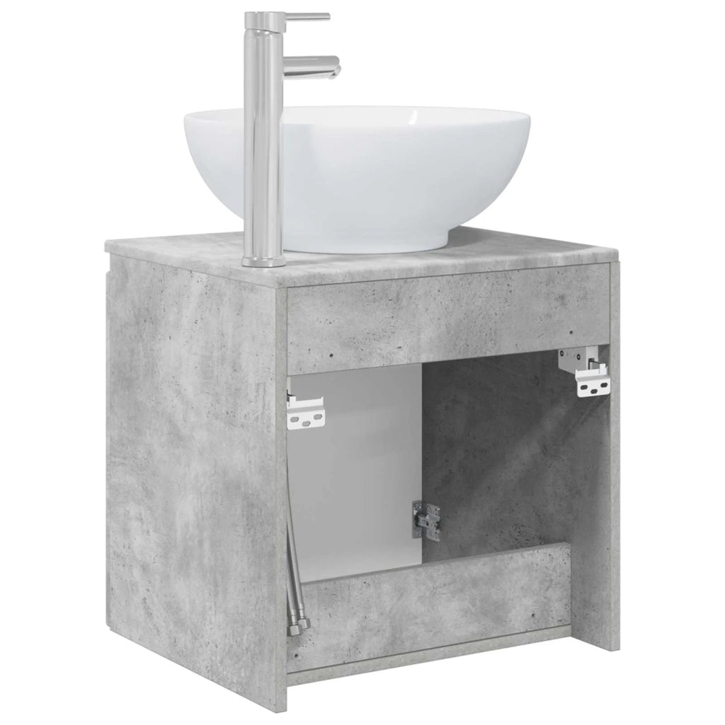 Mobile Lavabo da Parete Grigio Cemento 49,5 x 44,5 x 65 cm
