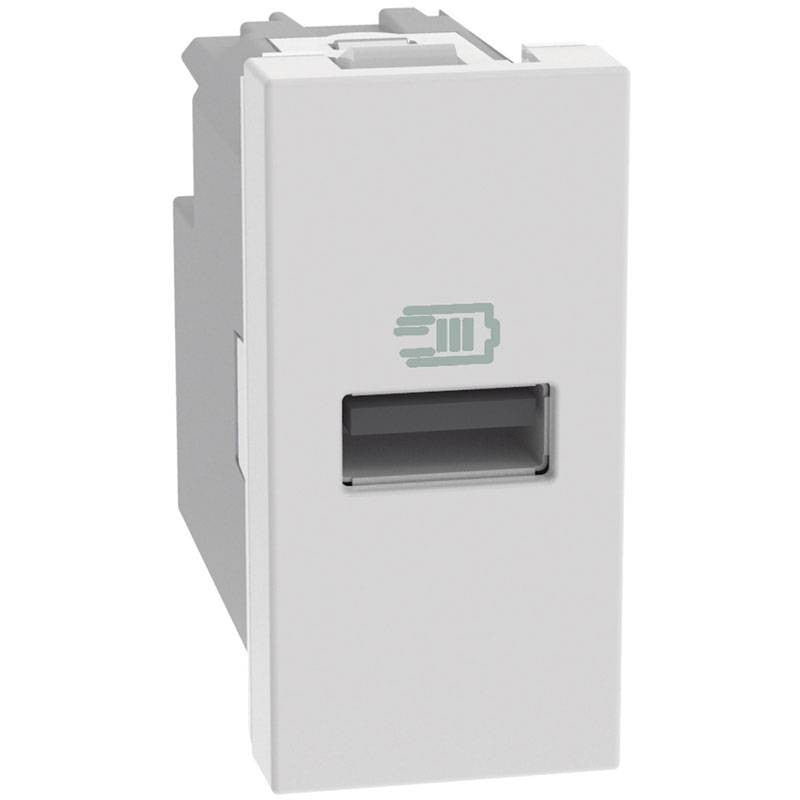 Caricatore USB Bticino MatixGO 15W con 1 porta tipo A bianco JW4191A