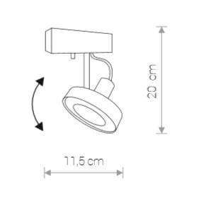 Spot su binario LED Nowodvorski Cross grafite 9598