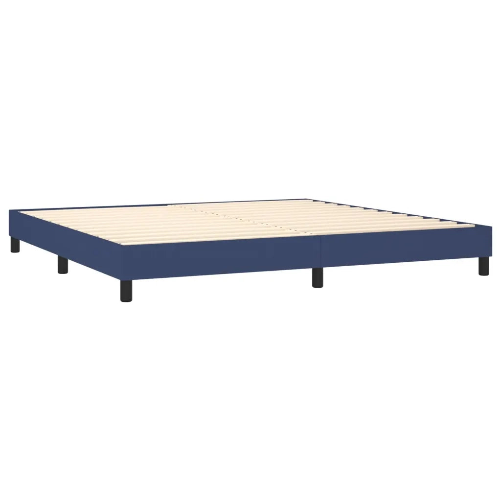 Giroletto senza Materasso Blu 200x200 cm in Tessuto