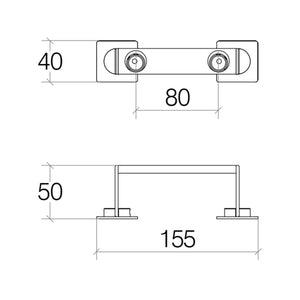 Lineabeta - Appendiabiti doppio Skuara in ottone cromato