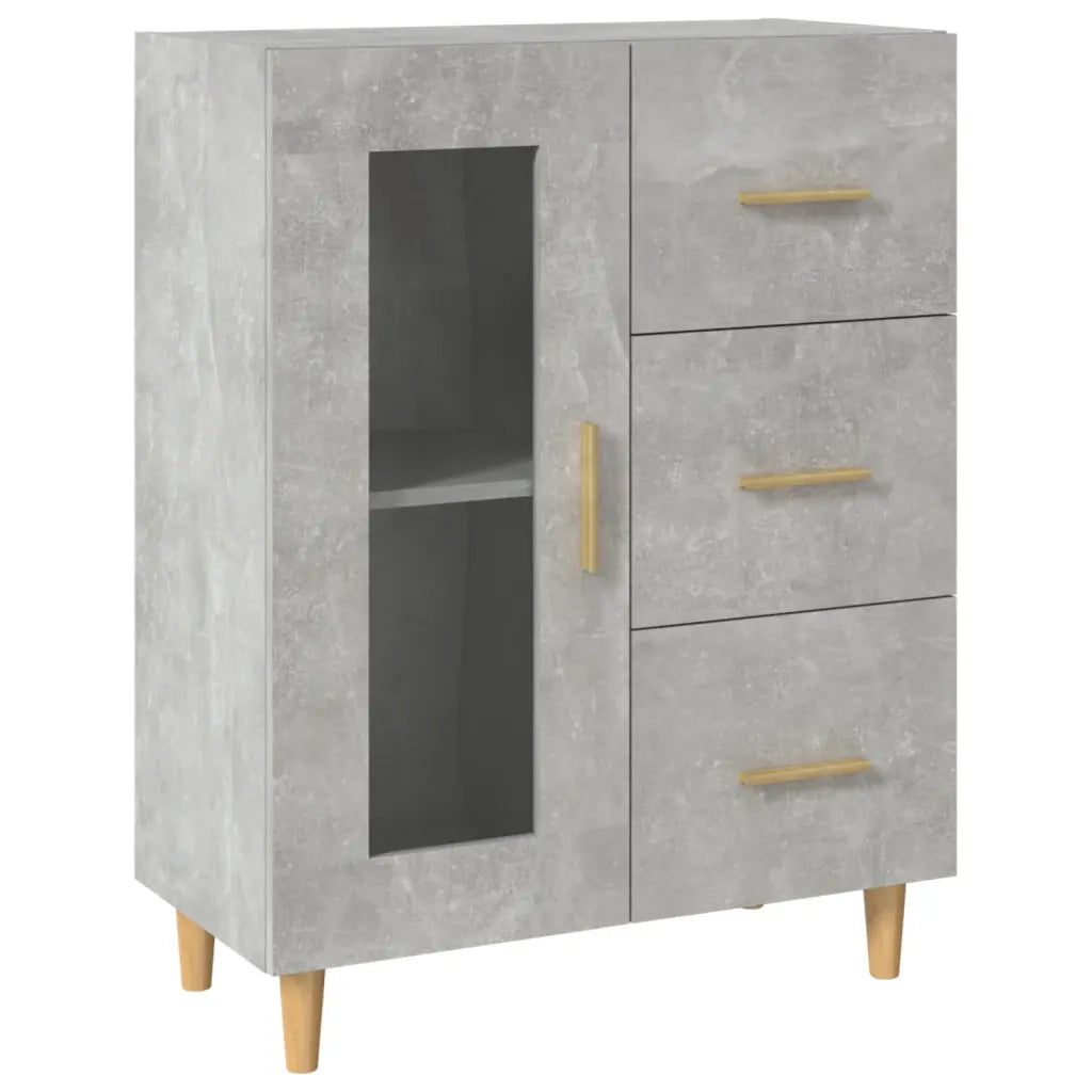 Credenza Grigio Cemento 69,5x34x90 cm in Legno Multistrato cod mxl 26822
