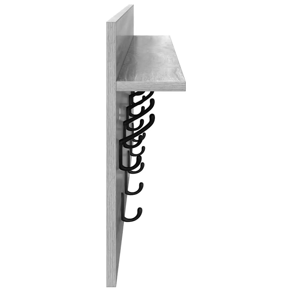 Appendiabiti a muro Grigio Sonoma 100 x 40 x 12 cm 874448