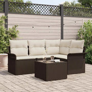 Set Divano da Giardino 5 pcs Marrone polyrattan 3354017