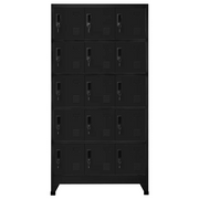 Armadietto con Serratura Nero 90x40x180 cm in Acciaio 339822