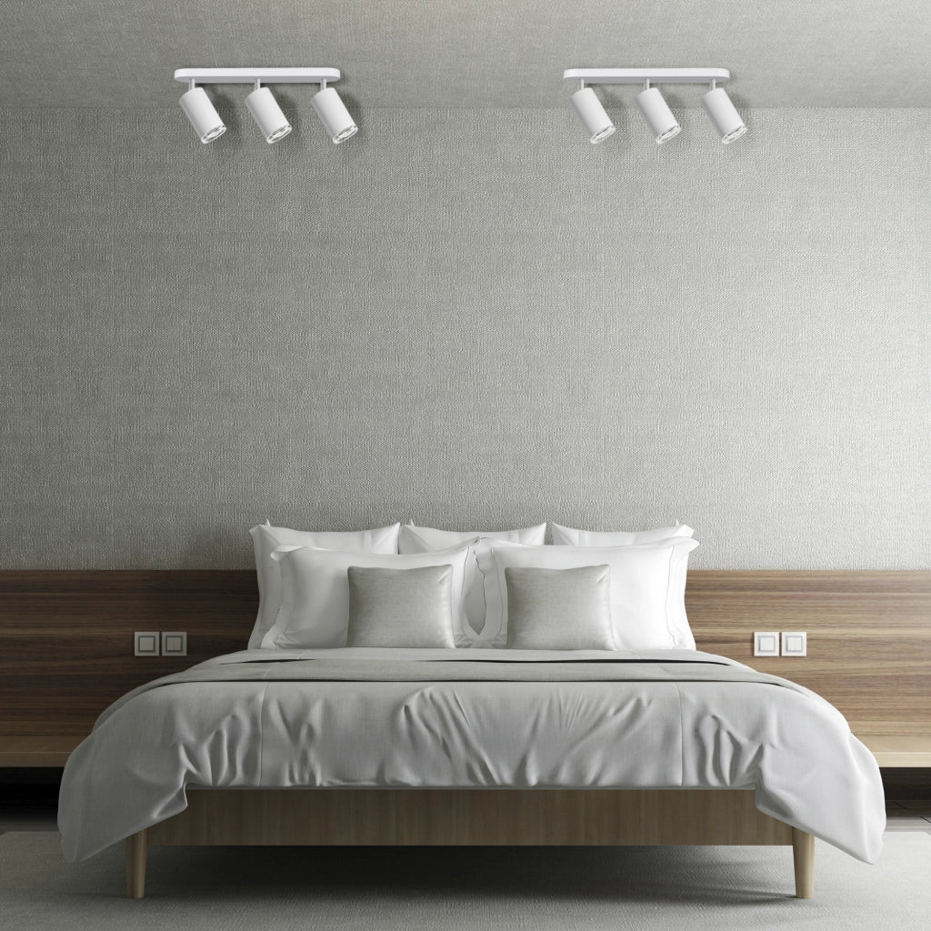 Faretto parete/soffitto 3 luci bianco GU10 Turyn IP44