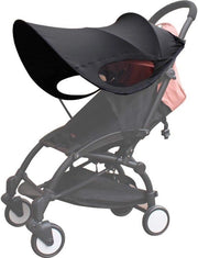 Ombrello per passeggino - Ombrello universale per passeggino - Ombrello per passeggino - Ombrello - Schermo antiray - Blocca i raggi solari - Nero - 80*66 cm - Adatto per passeggiate, shopping, campeggio